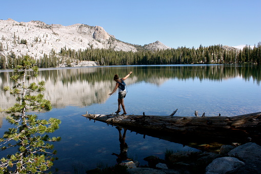 May Lake in the high country of the Sierra Nevada in Yosemite National Park
