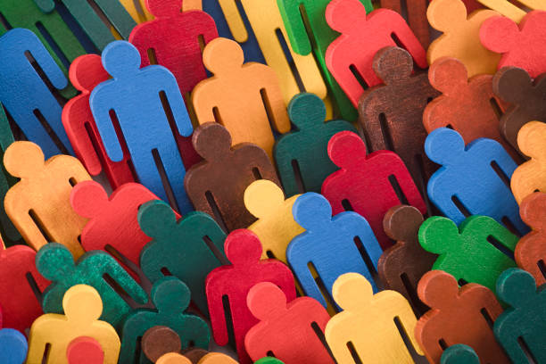 istock Colorful painted group of people figures 1126163042