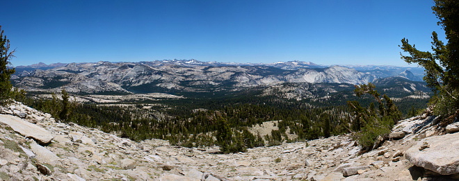 Mt. Hoffman in the high country of the Sierra Nevada in Yosemite National Park