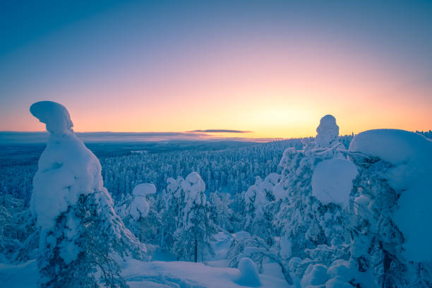 istock Cold winter day sunset view. Photo from Sotkamo, Finland. 1126166744