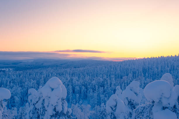 istock Cold winter day sunset view. Photo from Sotkamo, Finland. 1126166841