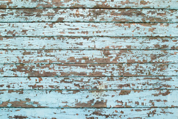 istock Old cracked paint on wooden wall 1126172752