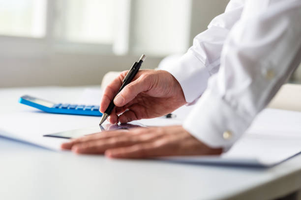 istock Closeup of an architect working on a project 1126181467