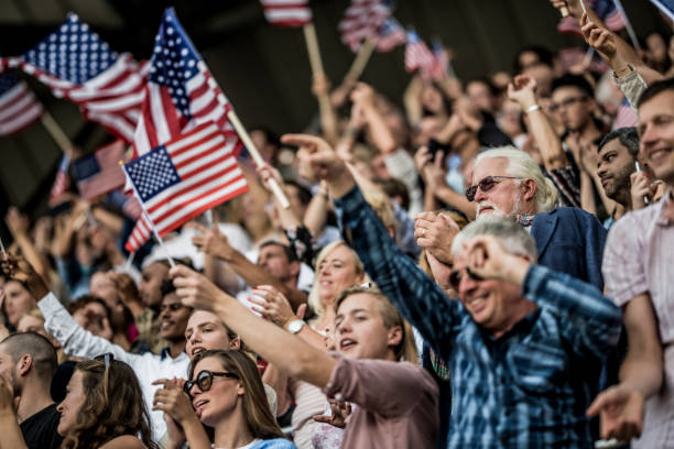 istock US fans cheering for their team 1126182173