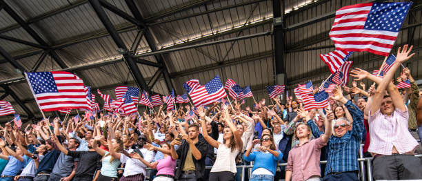 istock American fans standing and cheering for their team 1126182230