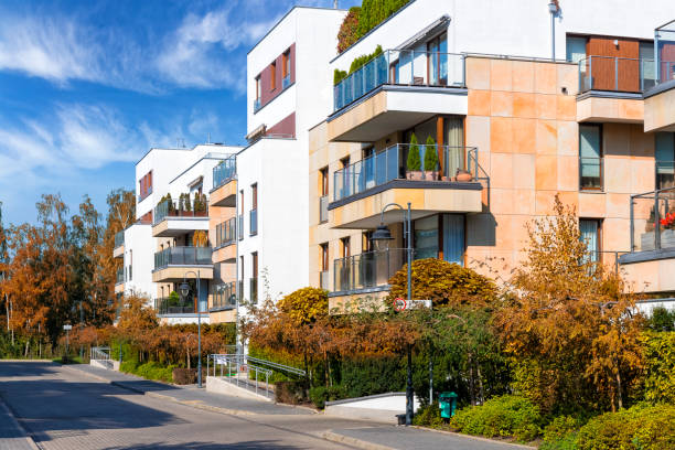 istock Modern apartment building architecture, Warsaw, Poland 1126182304