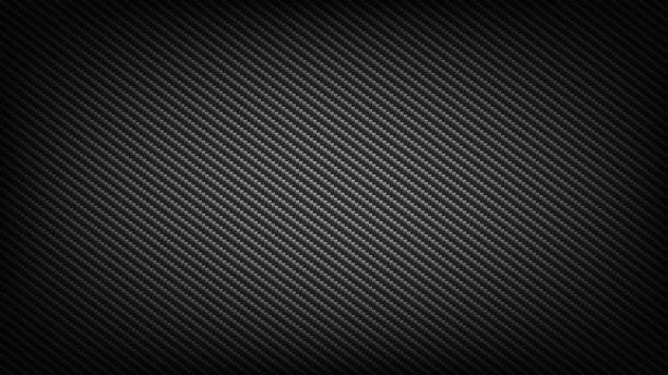 Carbon fibre backdrop Carbon fiber wide screen background. Technological and science backdrop. black sleek background stock illustrations