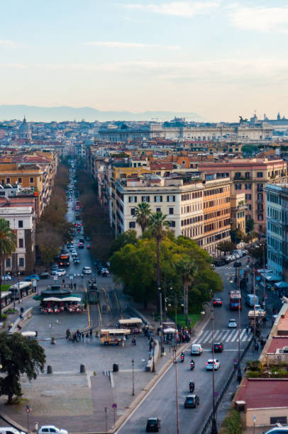 istock Urban skyline cityscape view on Rome downtown district near Vatican 1126183738