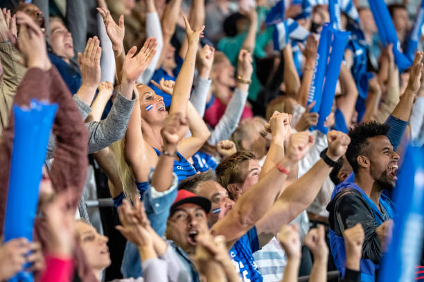 istock Stadium crowd cheering during a sports match 1126183818