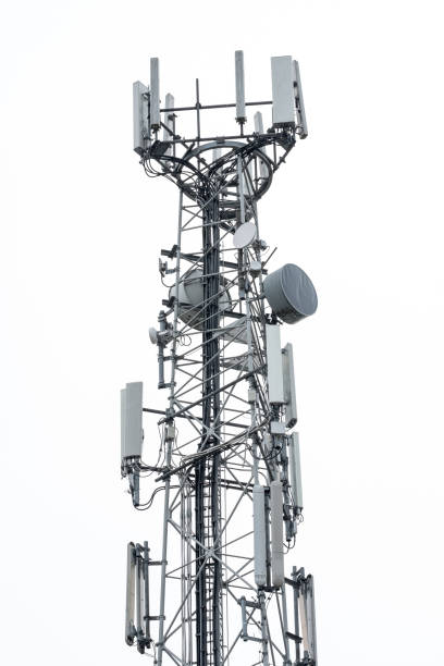 istock Detailed view of a newly installed 4G and Microwave communications tower. 1126184766
