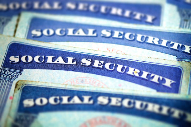istock Social Security Cards Symbolizing Benefits for Elderly United States 1126187659