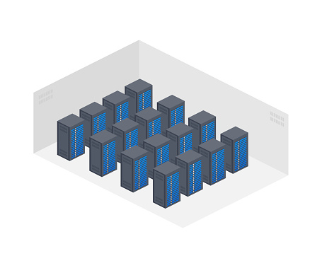 Server Room Bitmap Server Room Isometric Image Information Storage And Processing Room ...