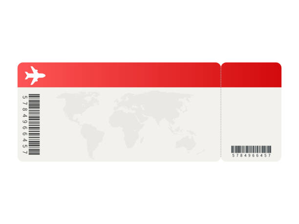 illustrations, cliparts, dessins animés et icônes de billets d’avion ou carte d’embarquement à l’intérieur de l’enveloppe de service spécial. illustration vectorielle. - ticket