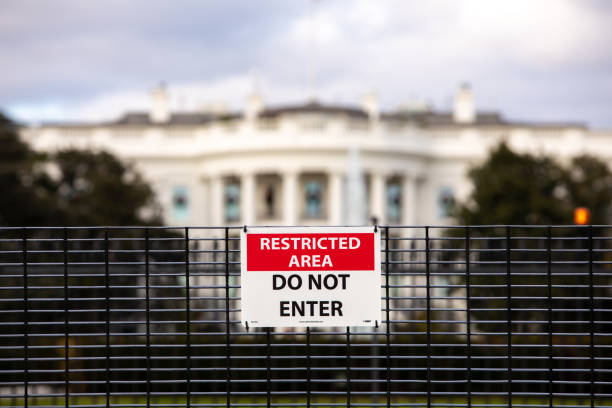 istock White House Access Denied Sign 1126195556