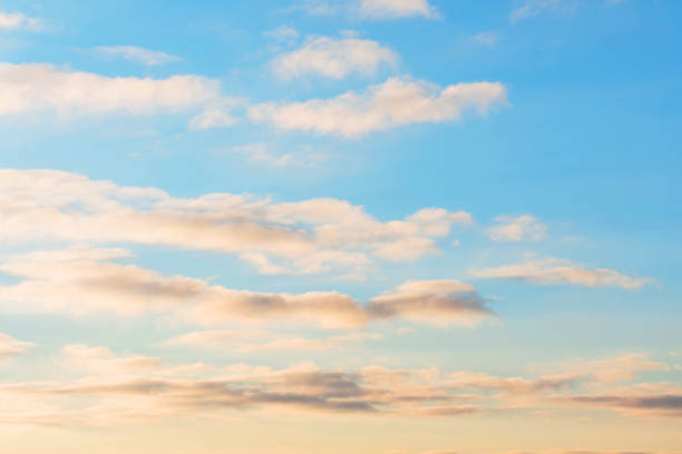 istock Clouds in the evening sky in winter. 1126198238