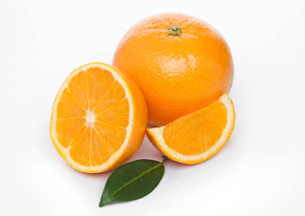 istock Fresh organic raw oranges with peeled halves 1126200460