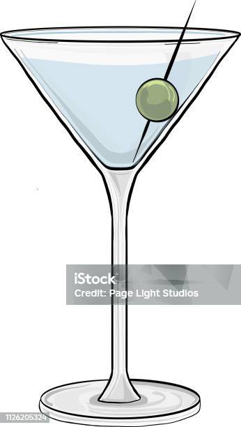 Martiniglass1 Stock Illustration - Download Image Now - Alcohol - Drink, Alcohol Abuse, Art