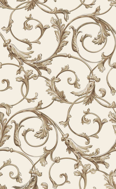 ilustrações, clipart, desenhos animados e ícones de vector clássico sem costura de fundo. velho clássico luxo moda ornamento clássico, royal victorian textura sem costura para papéis de parede, têxteis, envolvimento. modelo barroco floral requintado - rococo style