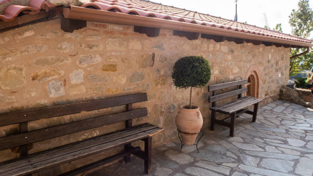 istock Varlaam monastery yard at Meteora rock monasteries 1126206694