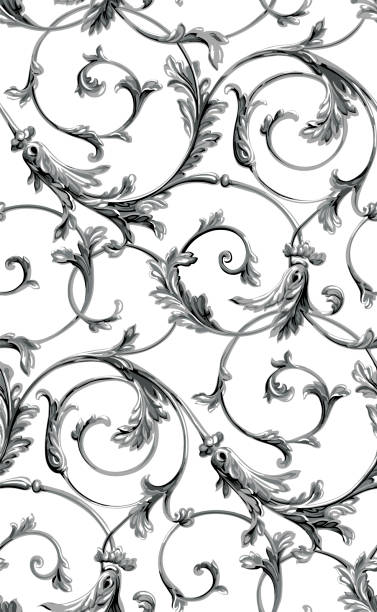 ilustrações de stock, clip art, desenhos animados e ícones de vector classic seamless pattern background. classical luxury old fashioned classic ornament, royal victorian seamless texture for wallpapers, textile, wrapping. exquisite floral baroque template - pattern backgrounds classical style baroque style