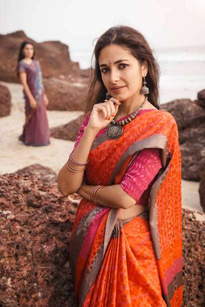 istock Indian woman in beautiful saree 1126218921