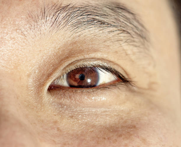 istock Beautiful 35-year-old Japanese man's eye. 1126219057