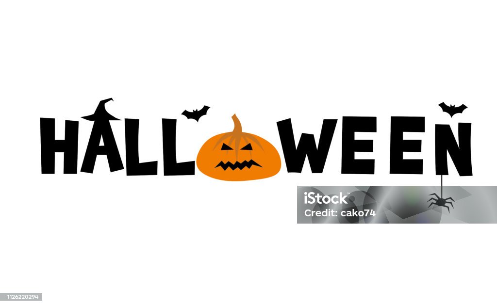 Halloween typography poster halloween text Halloween stock vector