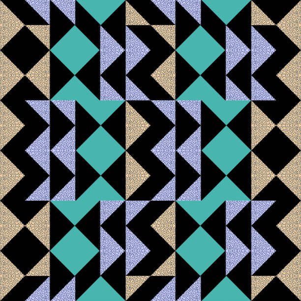 istock Seamless trendy triangle retro abstract pattern. Good design for scarf, hijab, and blanket. 1126225681