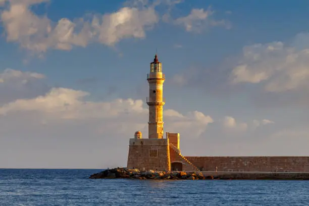 Photo of Chania. Lighthouse in the old harbor.