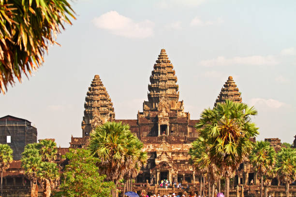 Inside Angkor Wat temple area in Siem Reap