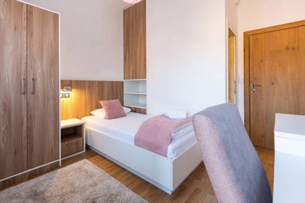 istock Interior of a hotel bedroom 1126232704