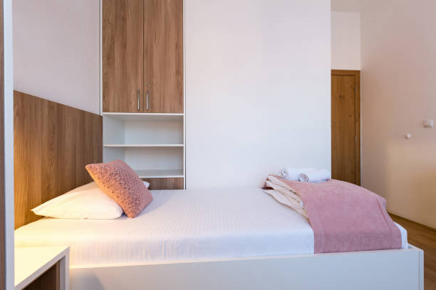 istock Interior of a hotel bedroom 1126232800