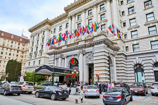 christmas fairmont hotel san francisco - nob hill imagens e fotografias de stock