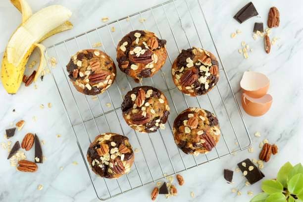 istock Banana oat pecan chocolate muffins 1126244555