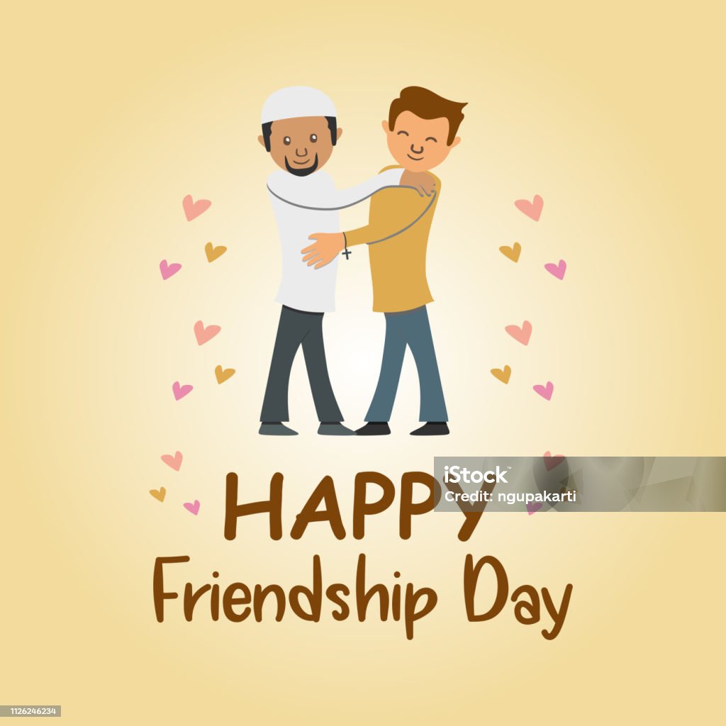 Happy Friendship Day Greeting Card Design Stock Illustration ...