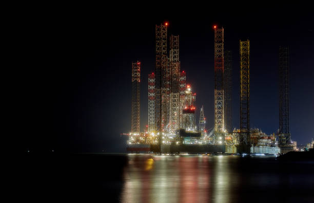 istock Oil rig in the harbor for service 1126250556