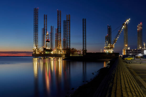 istock Oil rig in the harbor for service 1126250605
