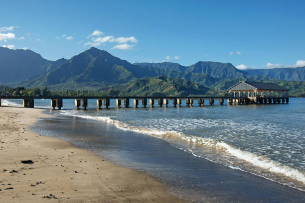 Kalihiwai Beach on the island of Kauai.This photo was shot with a canon 5dmarkII and 24-70mm L lens. This image was processed from raw format.