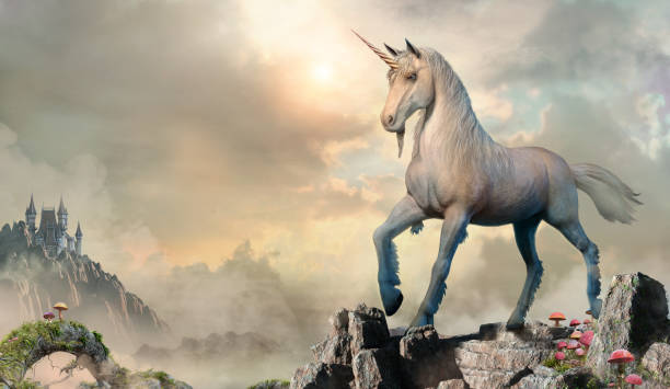 istock Unicorn scene 3D illustration 1126269327