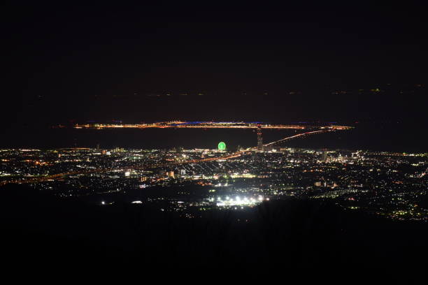 関西、関西国際空港の夜景 - quanzhou ストックフォトと画像