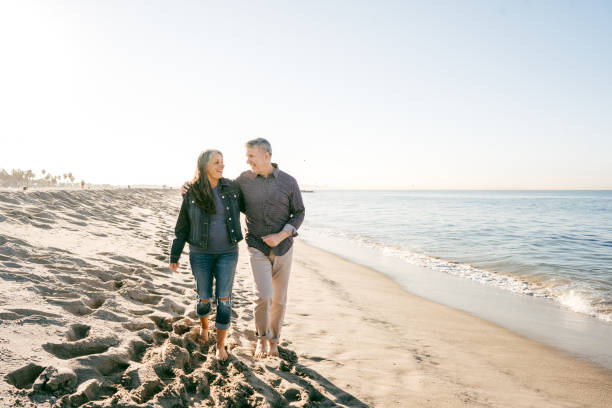 istock Senior couple on the beach 1126278392