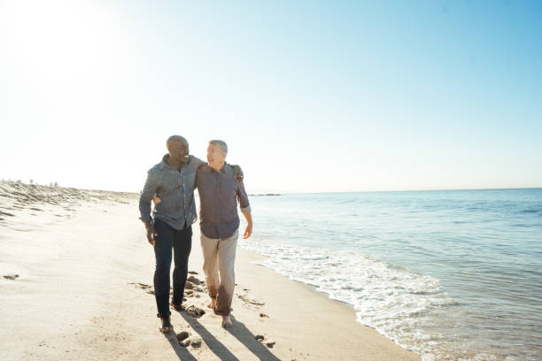istock Senior couple on the beach 1126278410