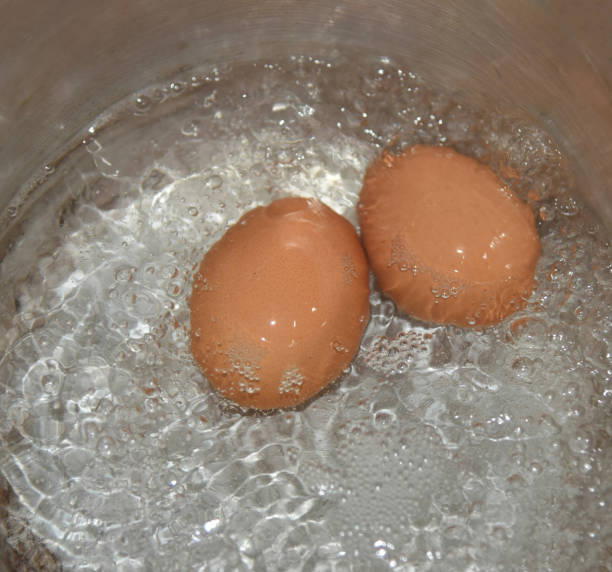istock Boiled water eggs / To boil an egg in hot pot 1126286705