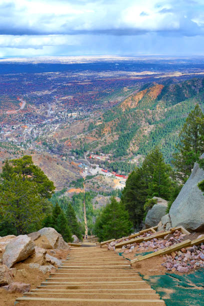 istock Colorado Springs from Manitou Incline 1126308457