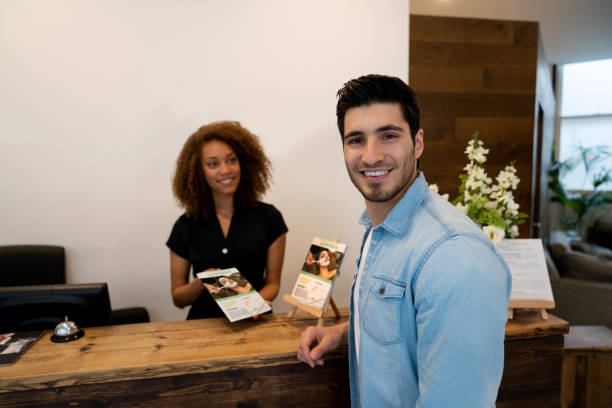 istock Portrait of a happy man at a spa 1126310657