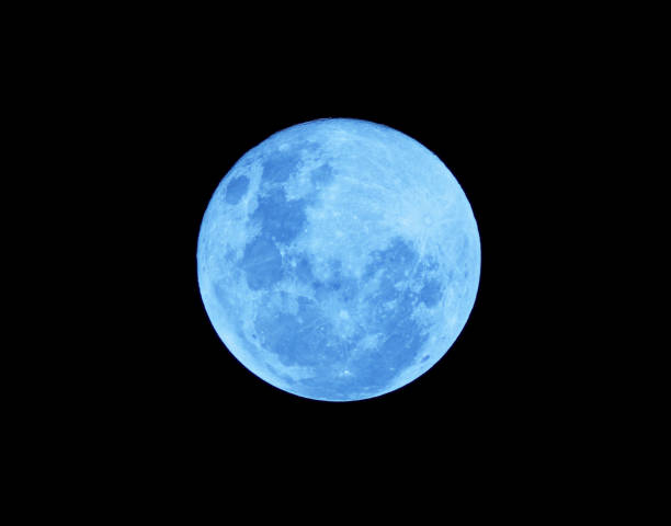 istock Blue Full moon on the dark night 1126314259