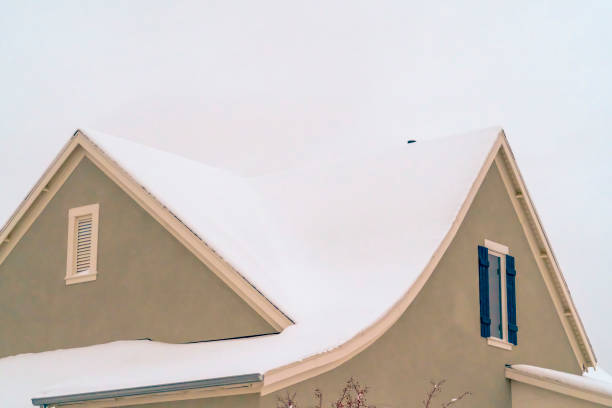 istock Home with snow covered roof in Daybreak Utah 1126321547