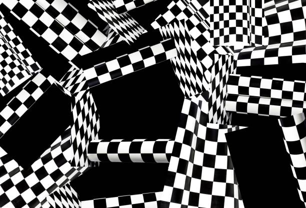 istock Abstract geometric background from black and white figures 1126329908
