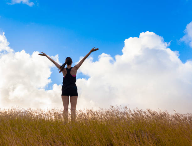 istock Woman enjoying beautiful nature 1126336316