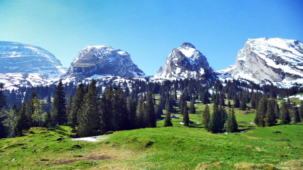 istock Mountain massive Churfirsten, between river valleys Thurtal and Seeztal 1126343413